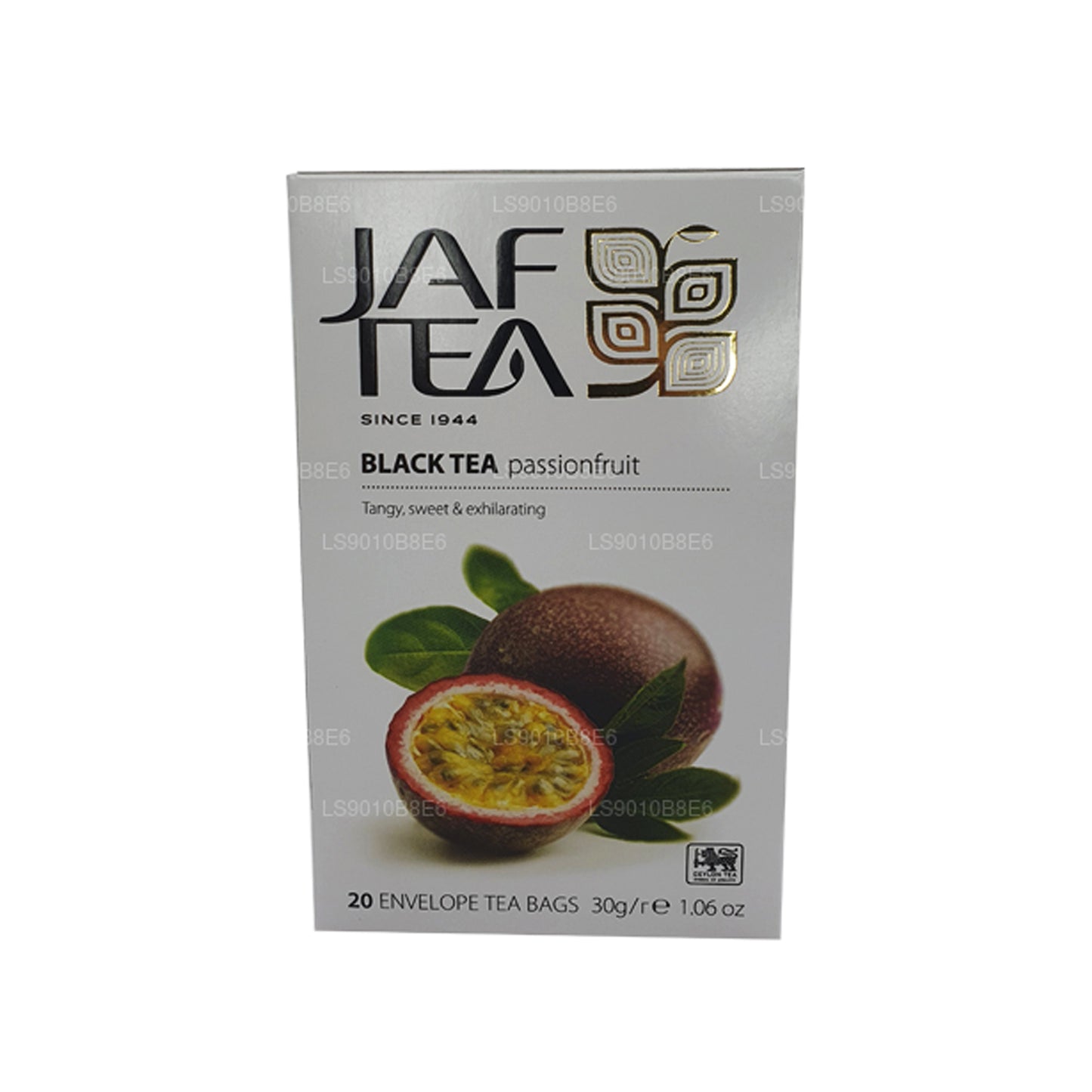 Jaf Tea Pure Fruits Collection Teebeutel aus Folie, Schwarztee, Passionsfrucht, 30 g