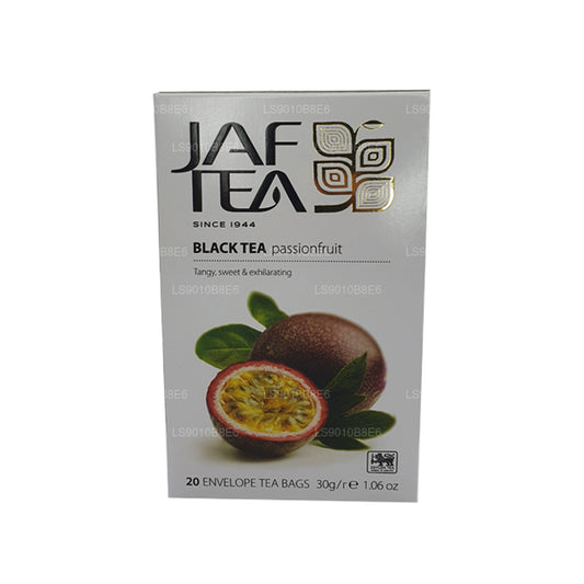 Jaf Tea Pure Fruits Collection Teebeutel aus Folie, Schwarztee, Passionsfrucht, 30 g