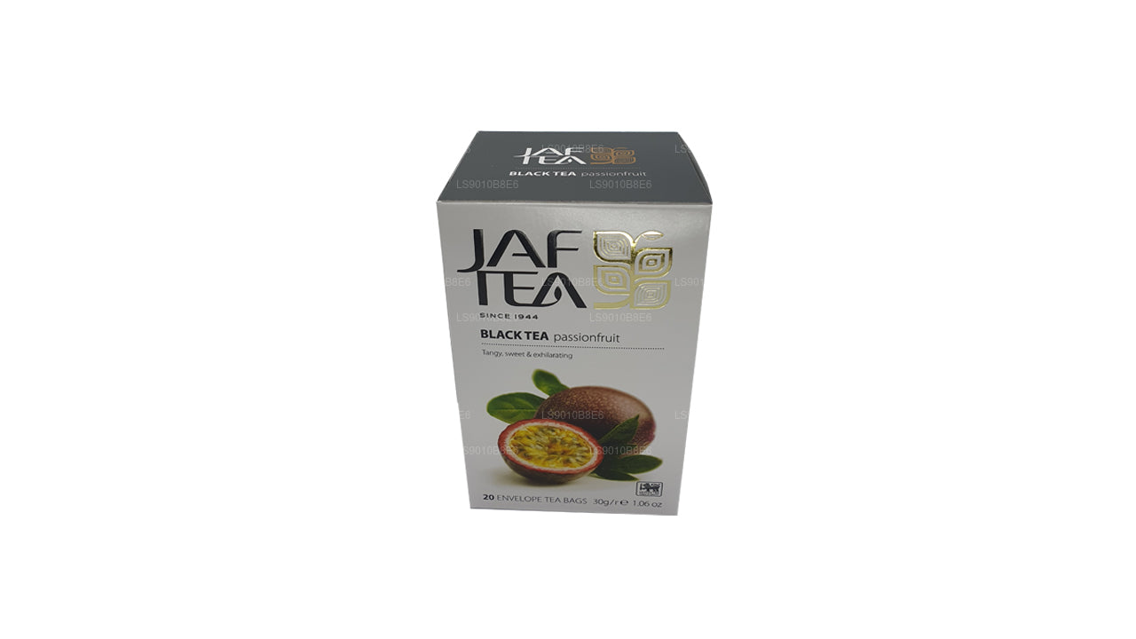 Jaf Tea Pure Fruits Collection Teebeutel aus Folie, Schwarztee, Passionsfrucht, 30 g