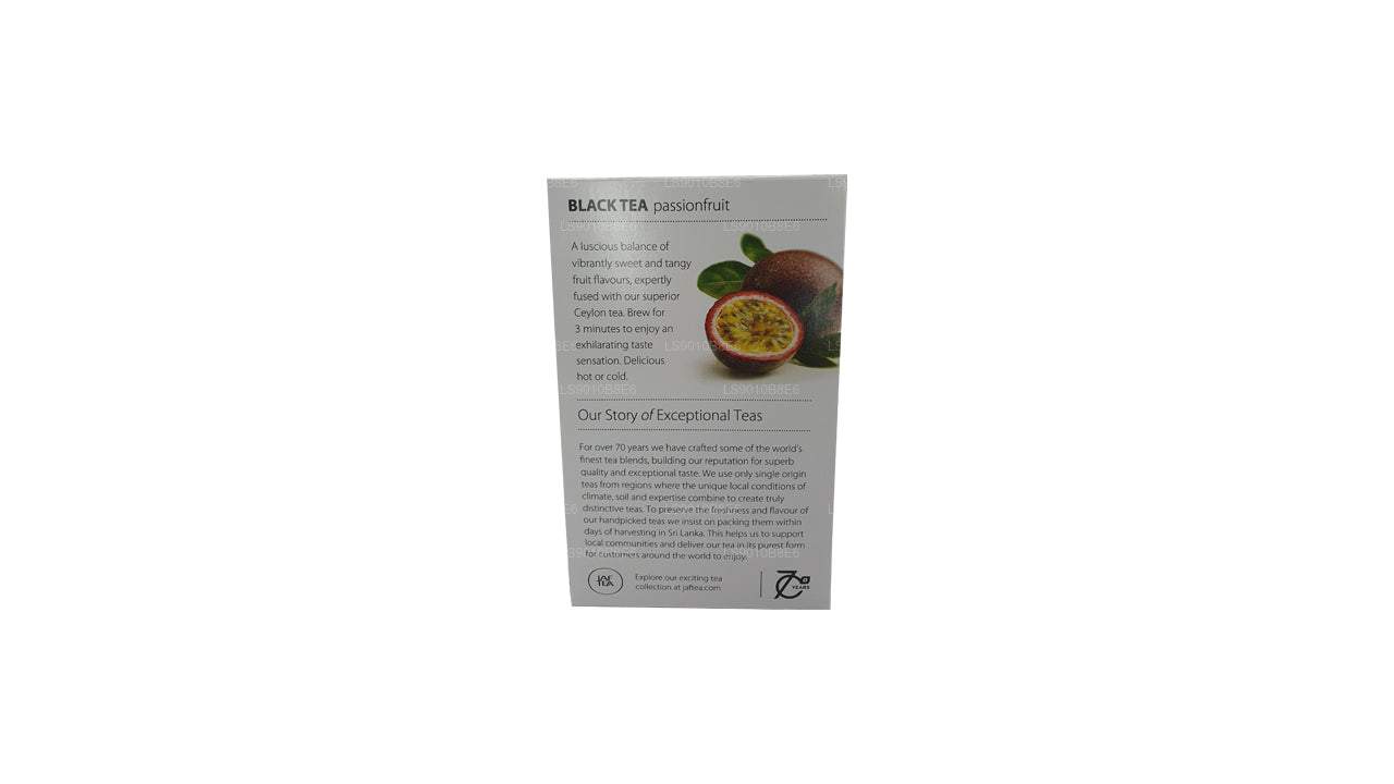 Jaf Tea Pure Fruits Collection Teebeutel aus Folie, Schwarztee, Passionsfrucht, 30 g