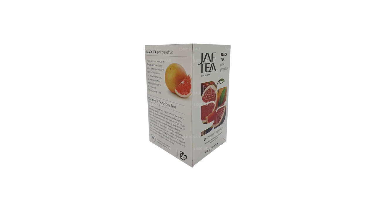 Jaf Tea Pure Fruits Collection Teebeutel in Folie, Schwarztee, Rosa, Grapefruit, 30 g