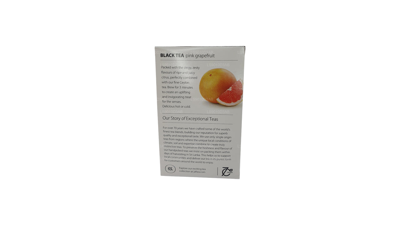 Jaf Tea Pure Fruits Collection Teebeutel in Folie, Schwarztee, Rosa, Grapefruit, 30 g
