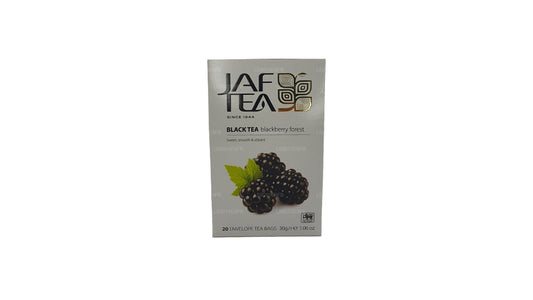 Jaf Tea Pure Fruits Collection Teebeutel aus Folie mit schwarzen Teeblättern, Brombeere, Wald, 30 g