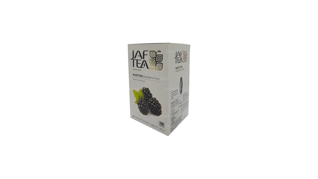 Jaf Tea Pure Fruits Collection Teebeutel aus Folie mit schwarzen Teeblättern, Brombeere, Wald, 30 g