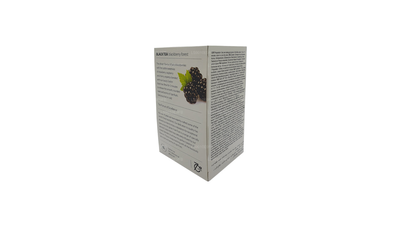 Jaf Tea Pure Fruits Collection Teebeutel aus Folie mit schwarzen Teeblättern, Brombeere, Wald, 30 g