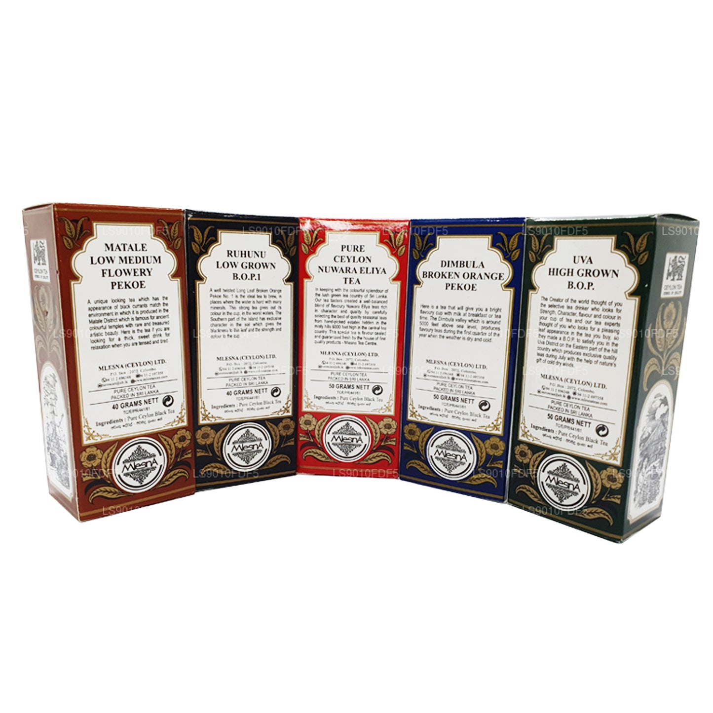 Mlesna 5 regionale, sortierte Ceylon-Schwarztees (230 g)