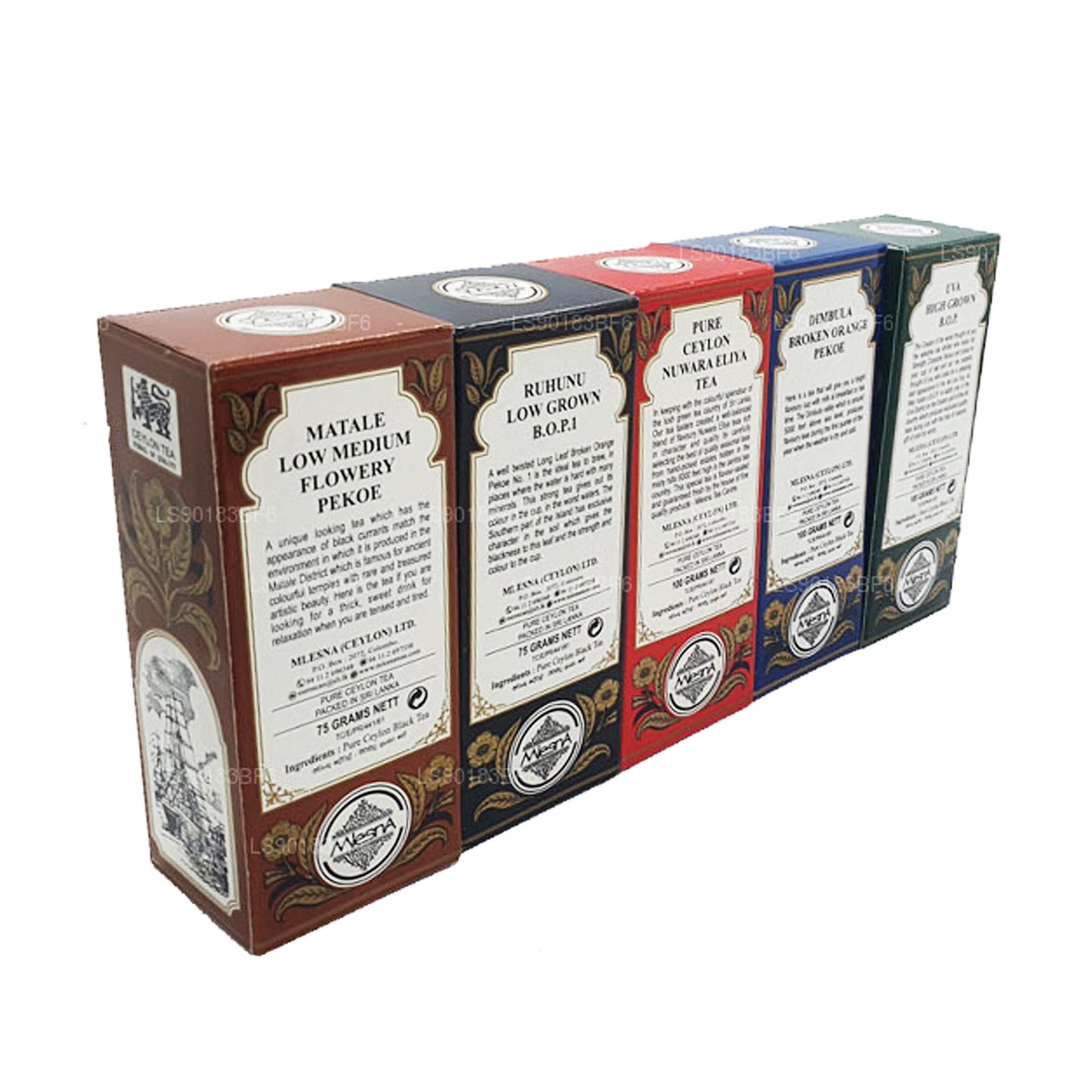Mlesna Matale Ruhunu Nuwara Eliya Dimbula Uva Ceylon Schwarztee (450 g)