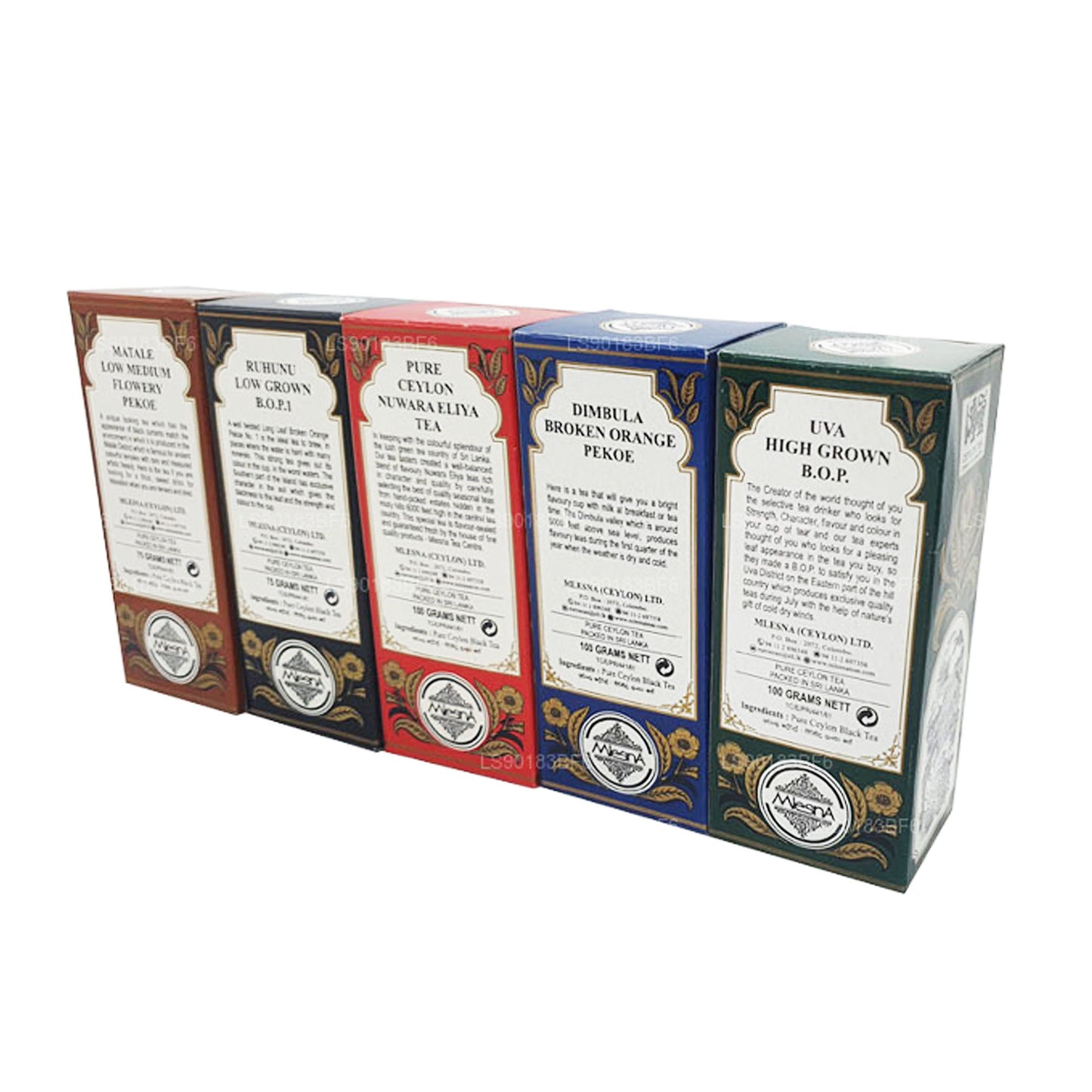 Mlesna Matale Ruhunu Nuwara Eliya Dimbula Uva Ceylon Schwarztee (450 g)