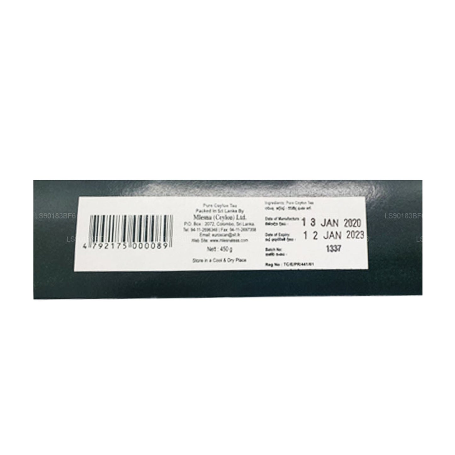 Mlesna Matale Ruhunu Nuwara Eliya Dimbula Uva Ceylon Schwarztee (450 g)
