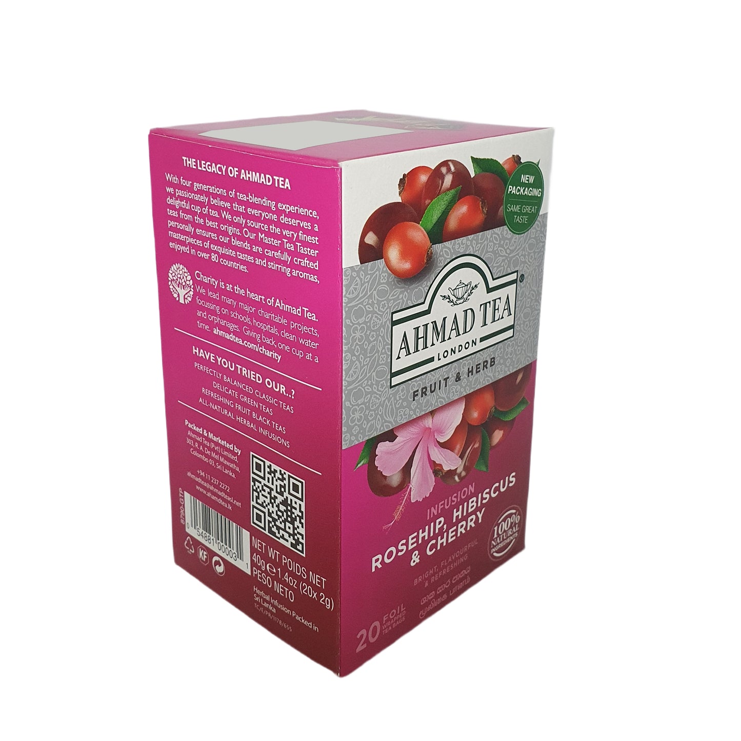 Ahmad Hagebutte, Hibiskus und Kirsche (40 g) 20 Folientebeutel