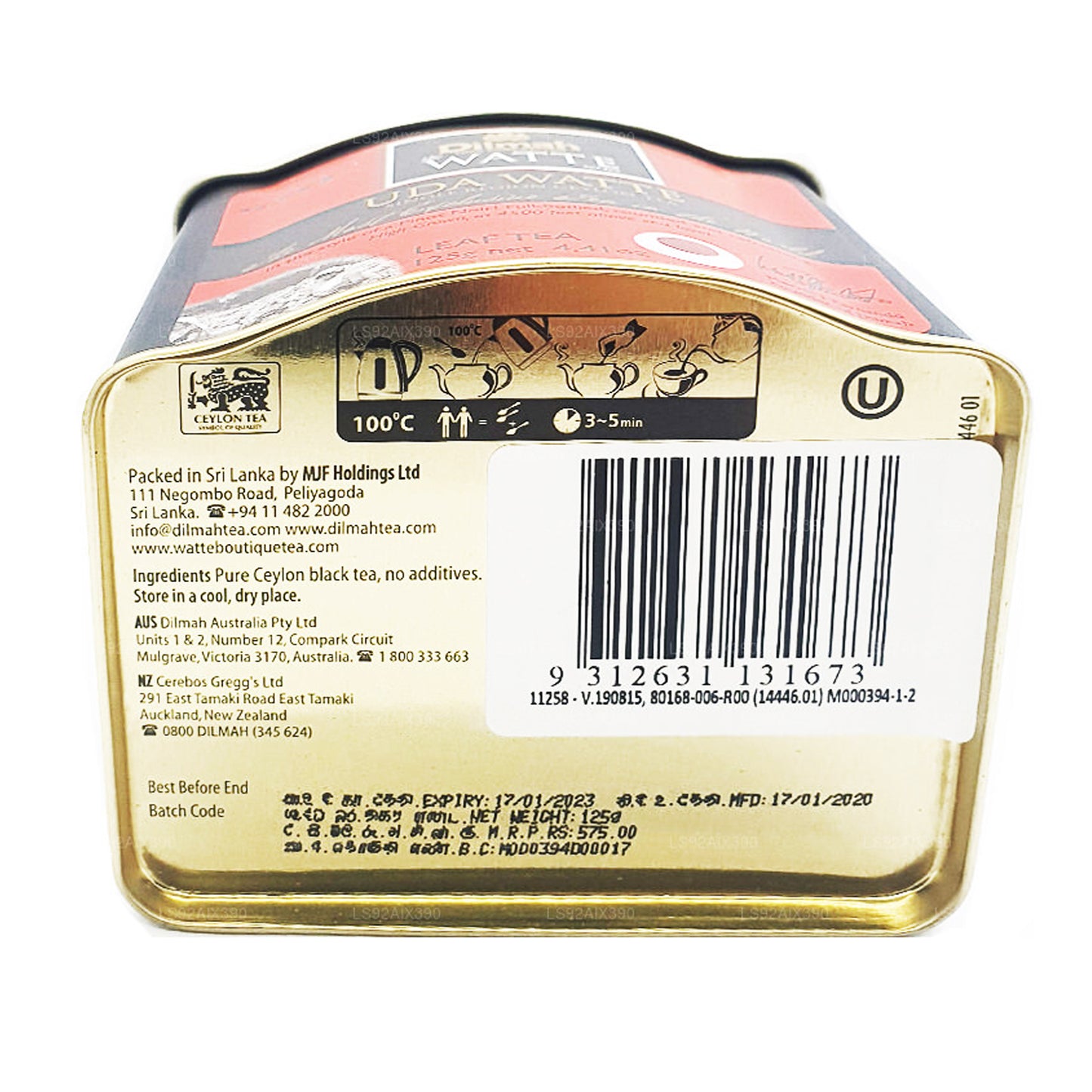 Dilmah Uda Watte Loseblatt-Tee (125 g)