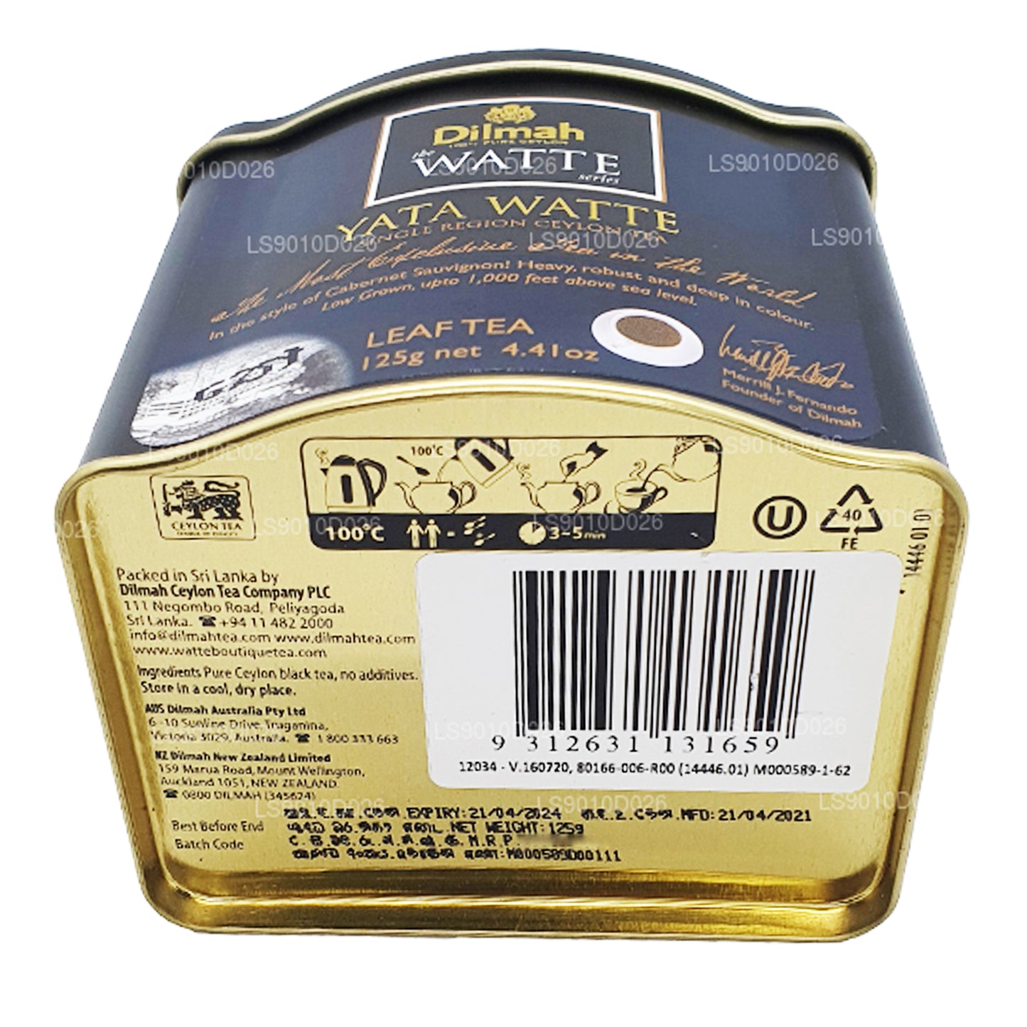 Dilmah Yata Watte Loseblatt-Tee (125 g)