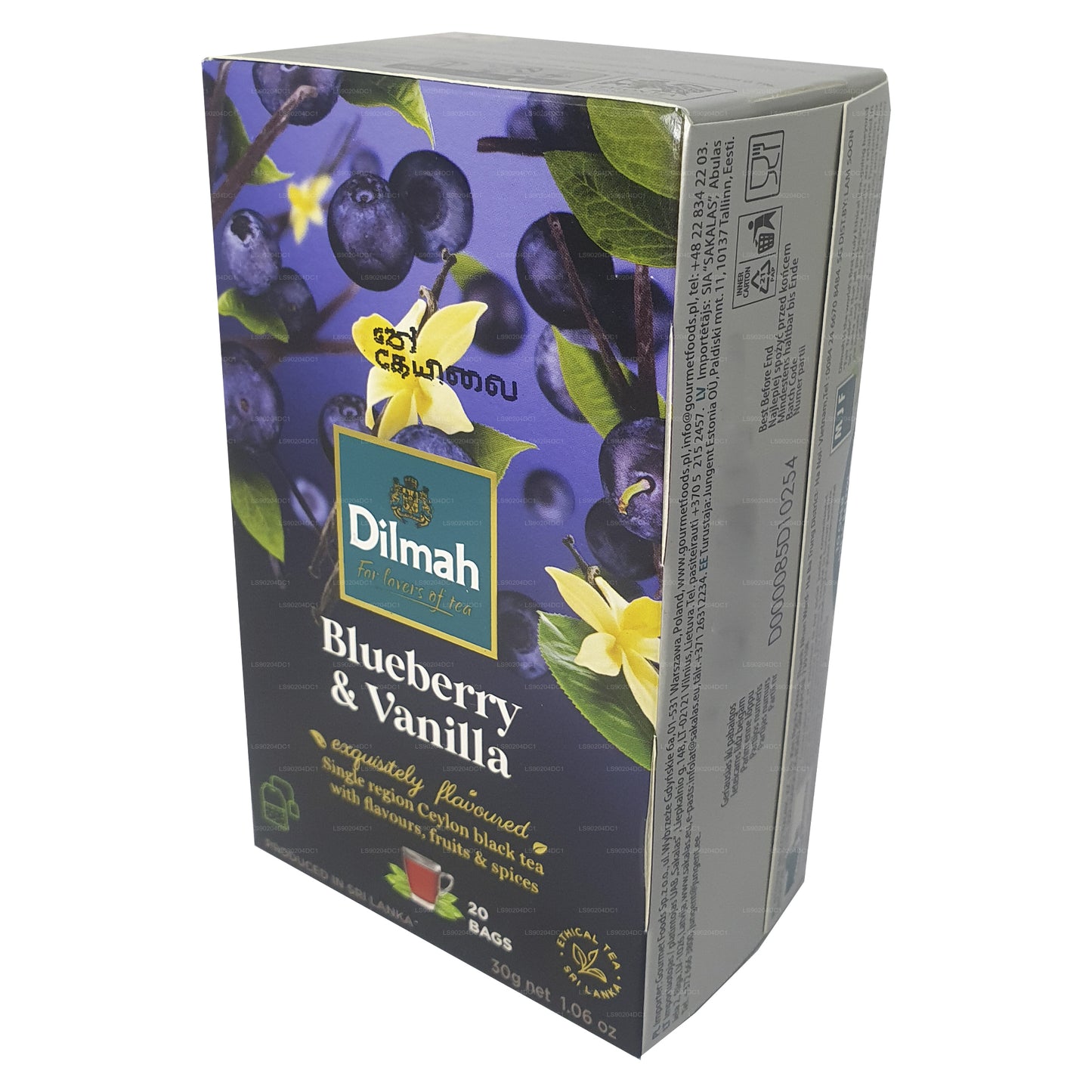 Dilmah Tee mit Blaubeer- und Vanillegeschmack (40 g) 20 Teebeutel