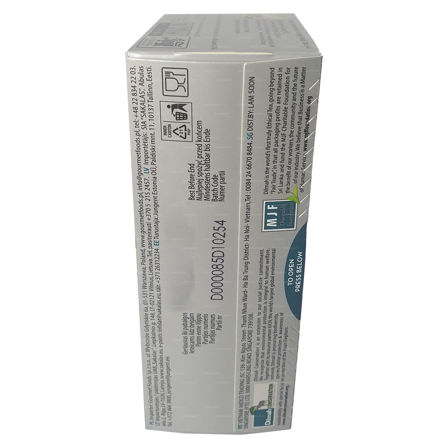 Dilmah Tee mit Blaubeer- und Vanillegeschmack (40 g) 20 Teebeutel