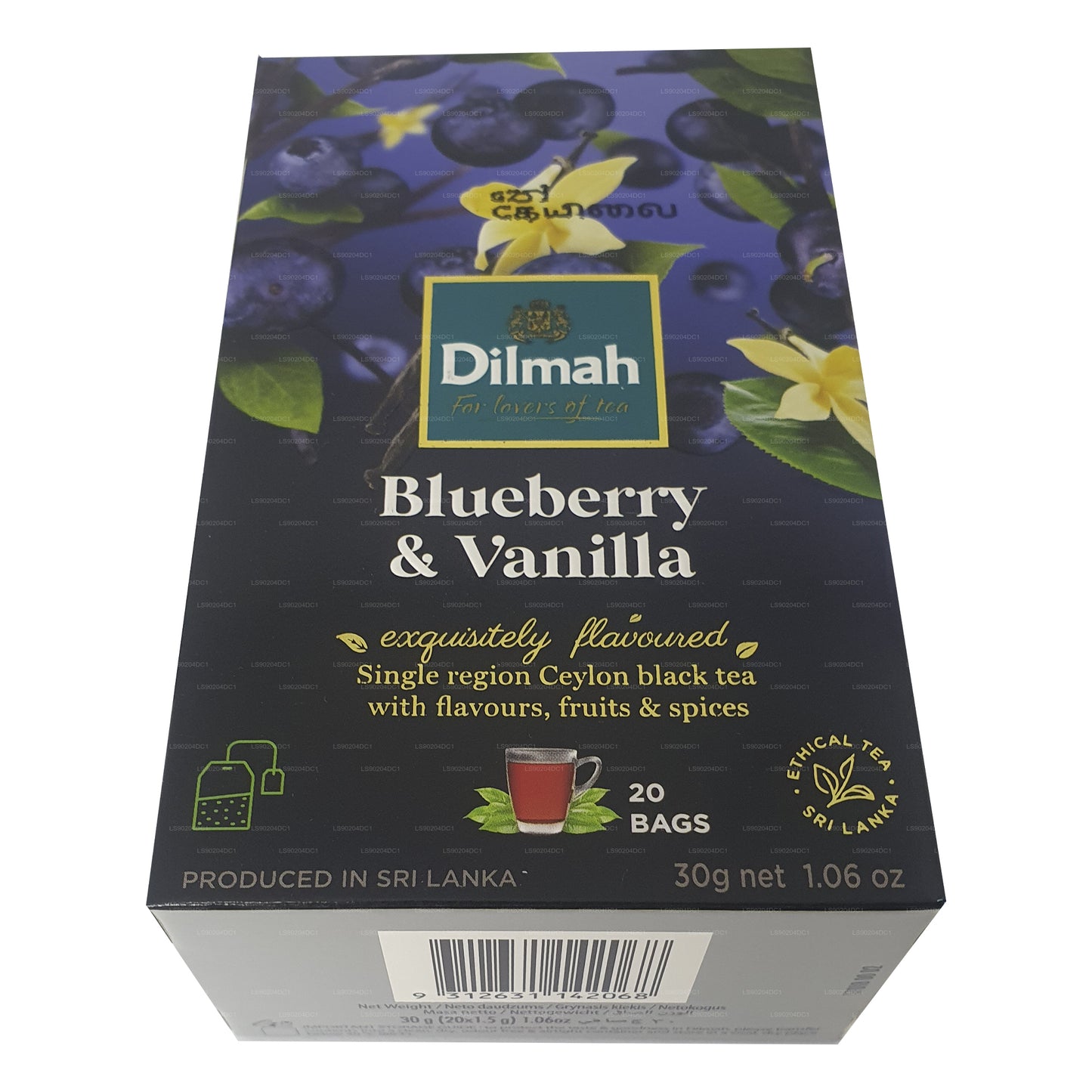 Dilmah Tee mit Blaubeer- und Vanillegeschmack (40 g) 20 Teebeutel