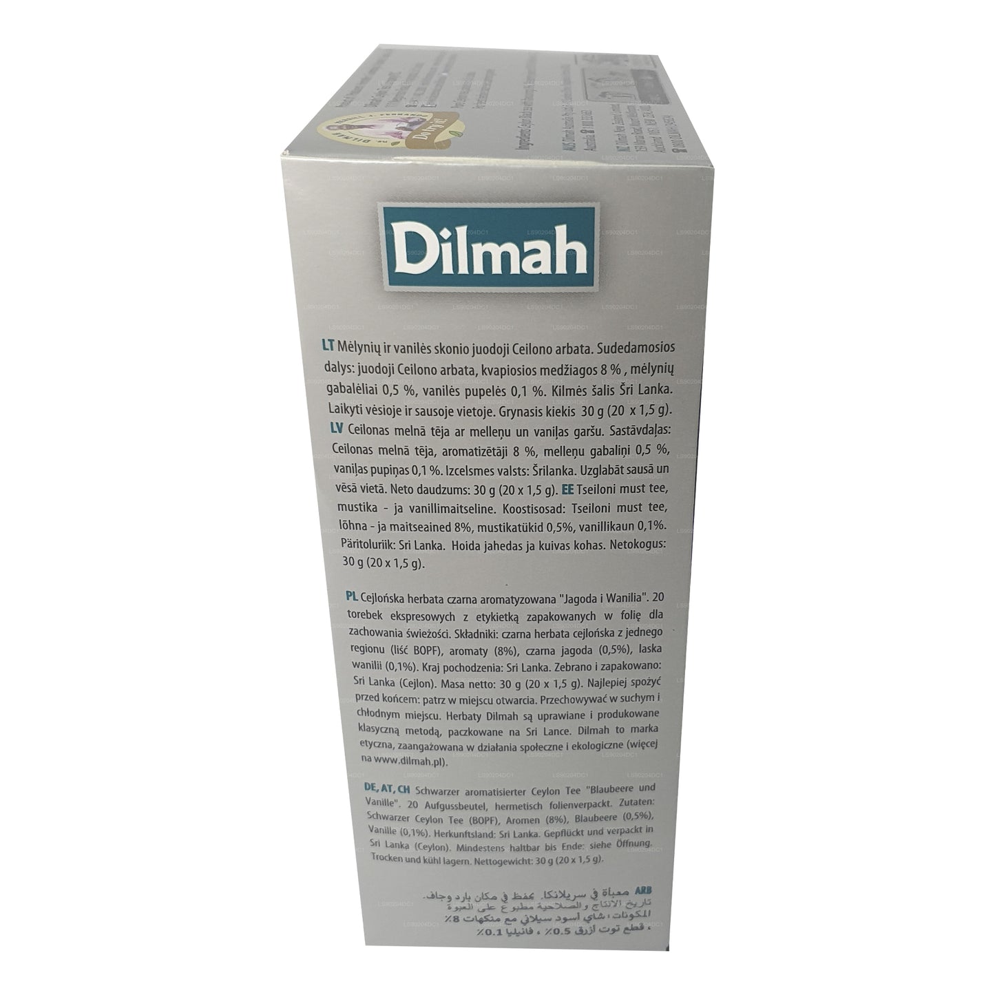 Dilmah Tee mit Blaubeer- und Vanillegeschmack (40 g) 20 Teebeutel