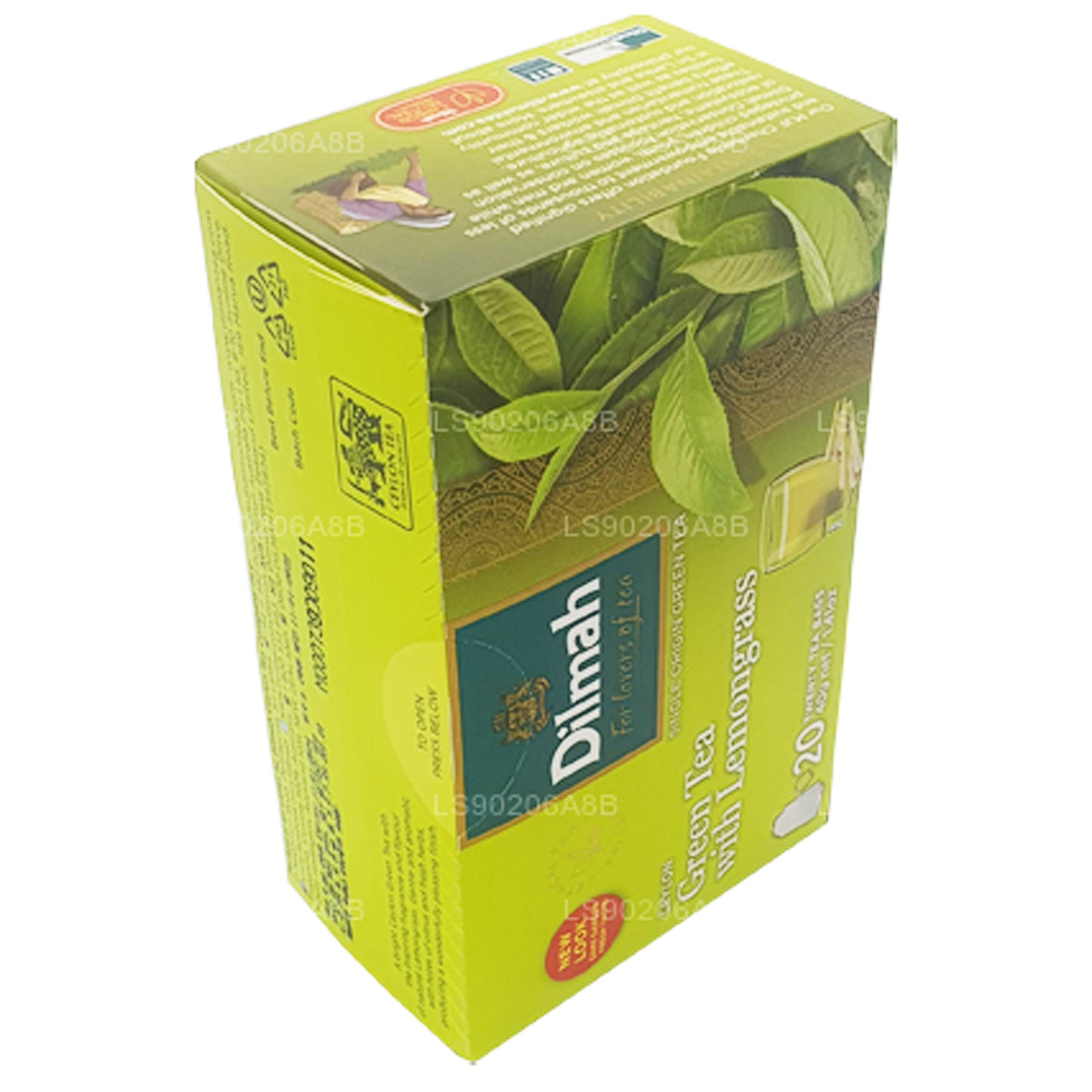 Dilmah Pure Ceylon Grüntee mit Zitronengras-Tee (40 g) 20 Teebeutel
