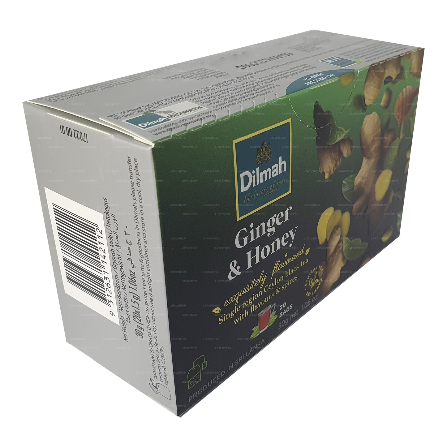 Dilmah Tee mit Ingwer- und Honiggeschmack (30 g) 20 Teebeutel