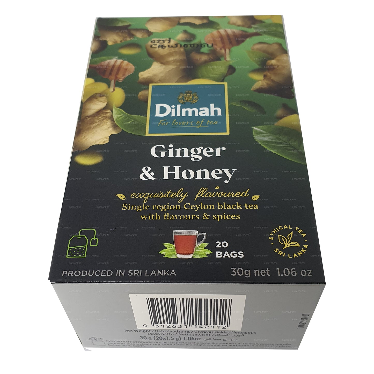 Dilmah Tee mit Ingwer- und Honiggeschmack (30 g) 20 Teebeutel