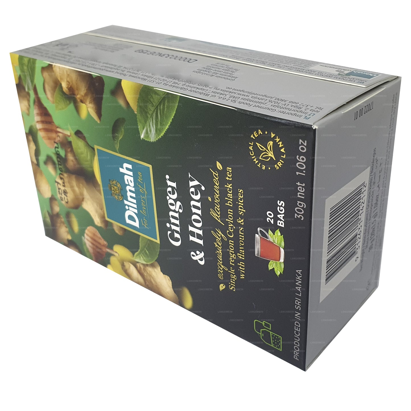 Dilmah Tee mit Ingwer- und Honiggeschmack (30 g) 20 Teebeutel