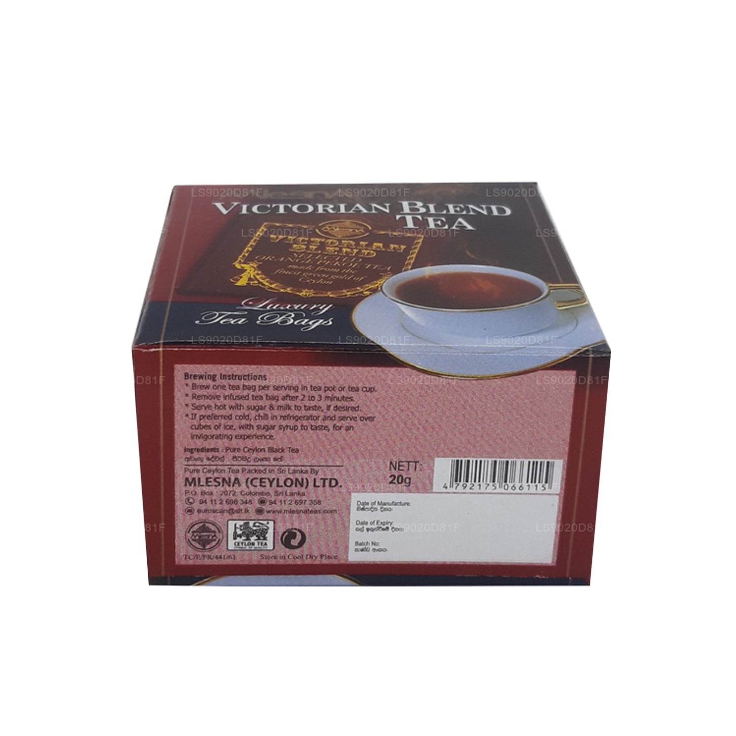 Mlesna Victorian Blend Tea (20 g), 10 luxuriöse Teebeutel