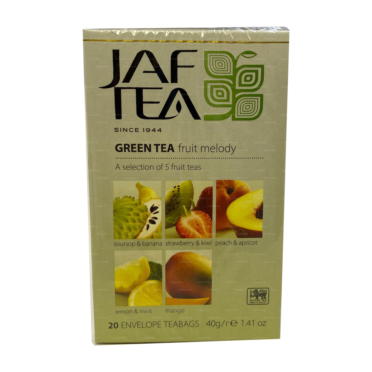 Jaf Tea Pure Green Collection Grüntee Fruit Melody (40 g) 20 Teebeutel