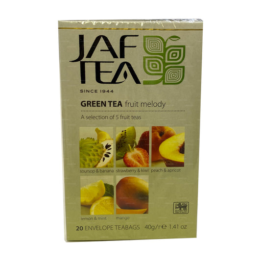 Jaf Tea Pure Green Collection Grüntee Fruit Melody (40 g) 20 Teebeutel
