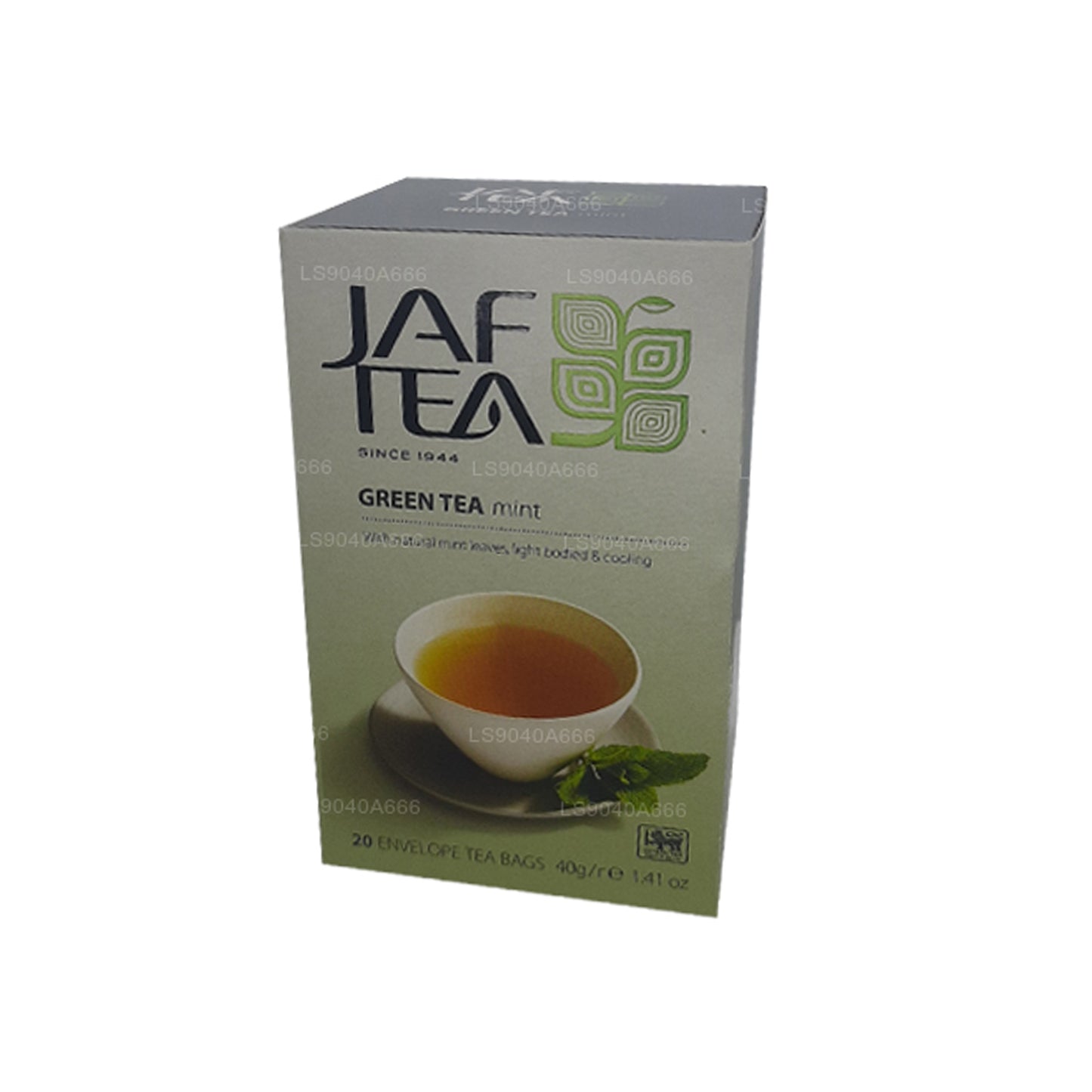 Jaf Tea Pure Green Collection Teebeutel mit Grüntee-Minz-Folie, 40 g