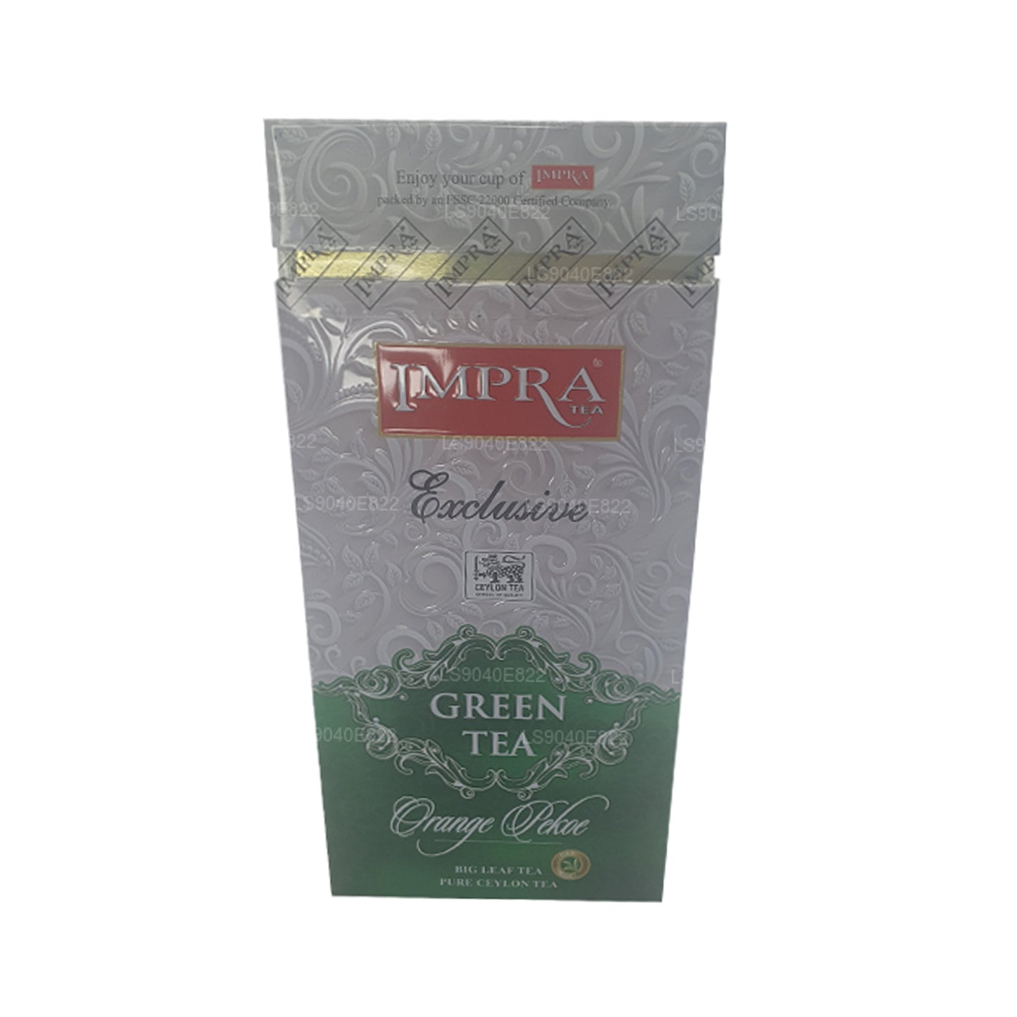 Impra Exclusive Big Leaf Grüntee, Orange Pekoe (200 g), Caddy
