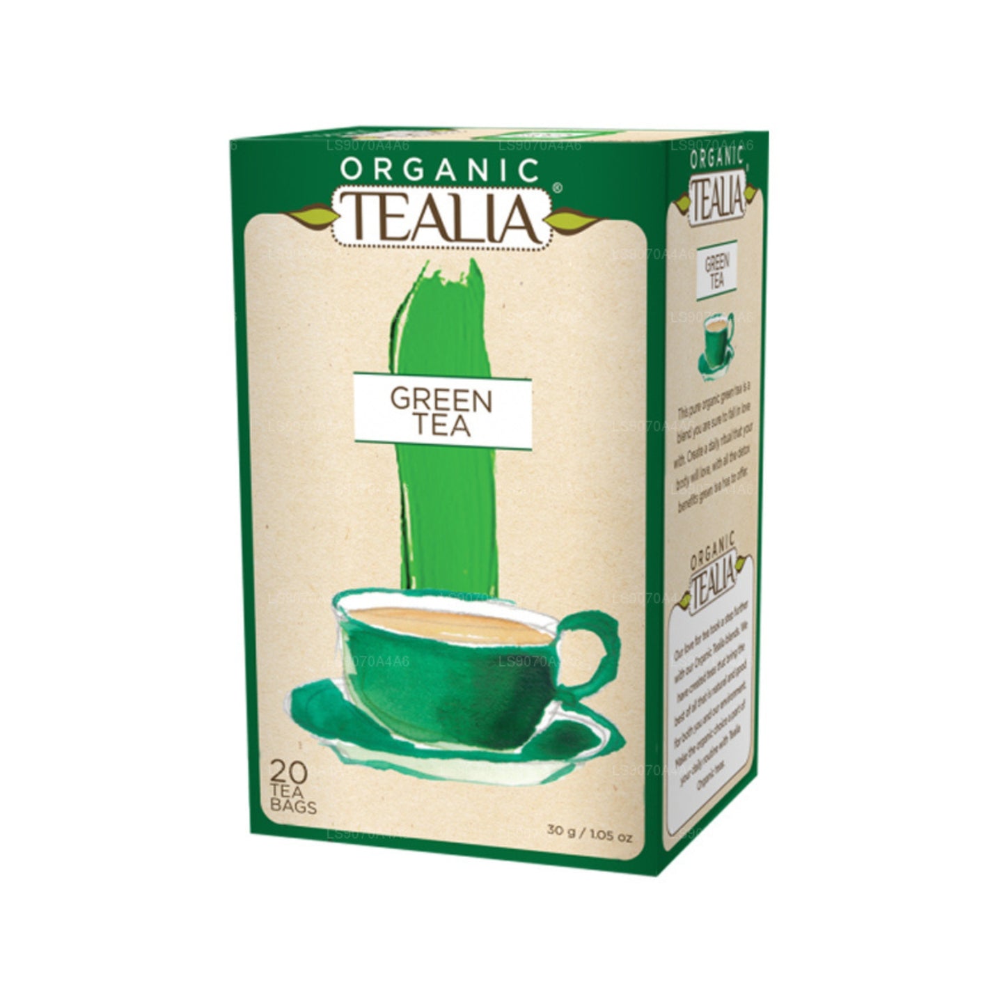 Tealia Bio-Grüntee – 20 Teebeutel mit Umschlag (30 g)