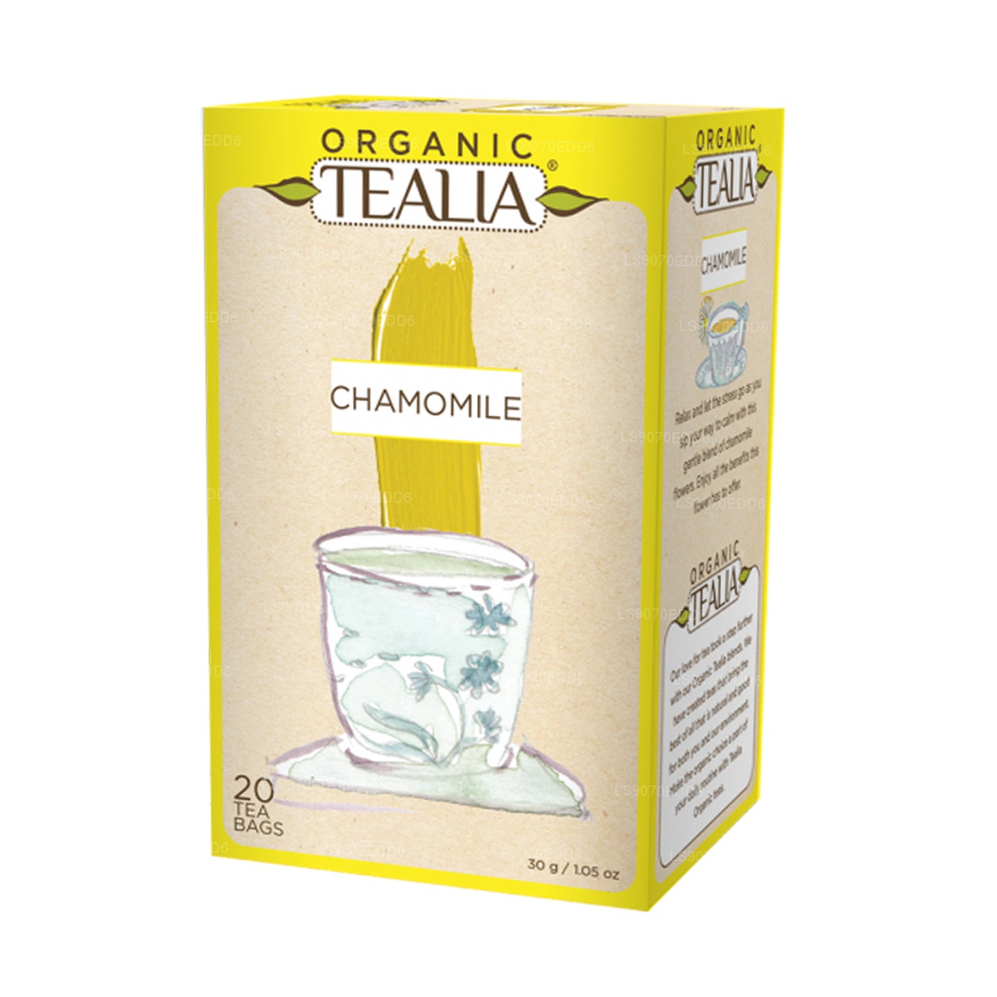Tealia Bio-Kamille – 20 Umschlag-Teebeutel (30 g)