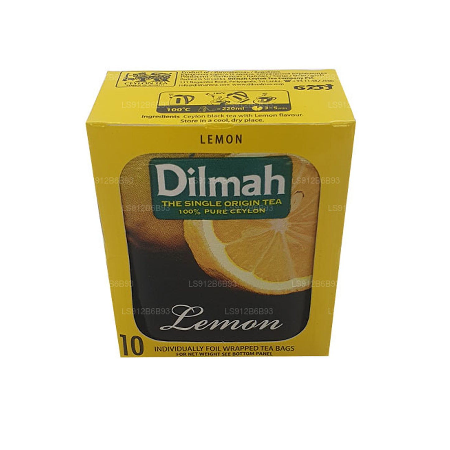 Dilmah Ceylon-Schwarztee mit Zitronengeschmack (20 g) 10 Teebeutel
