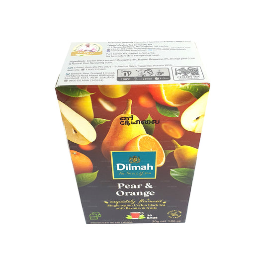 Dilmah Ceylon-Schwarztee mit Birnen- und Orangengeschmack (30 g) 20 Teebeutel
