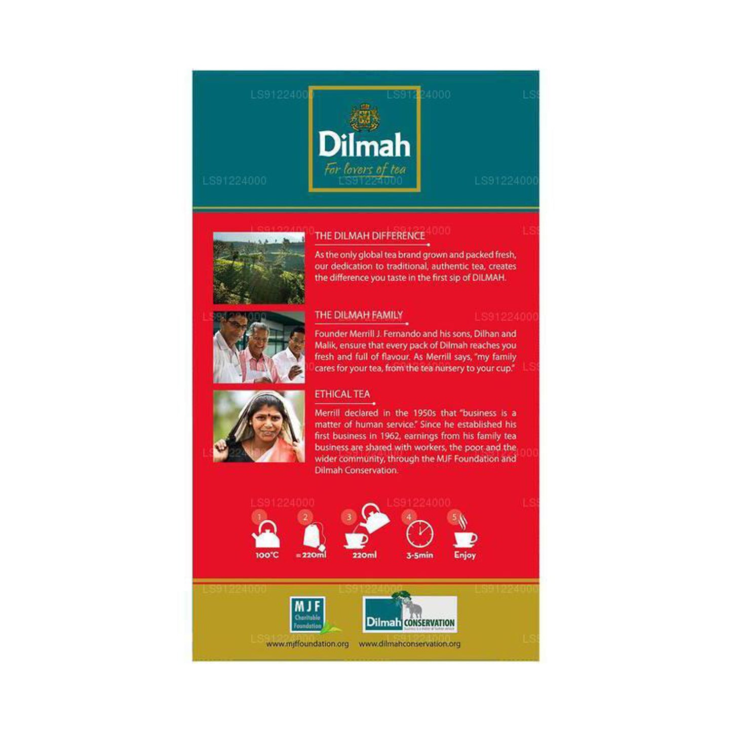 Dilmah Englischer Frühstückstee (50 g) 25 Teebeutel