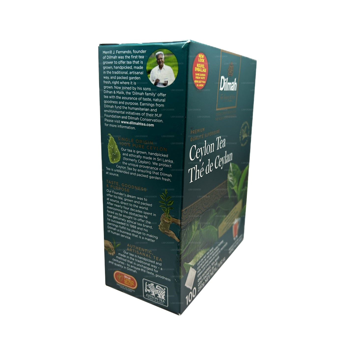 Dilmah Premium Ceylon Tee (250 g) 100 Teebeutel ohne Etikett