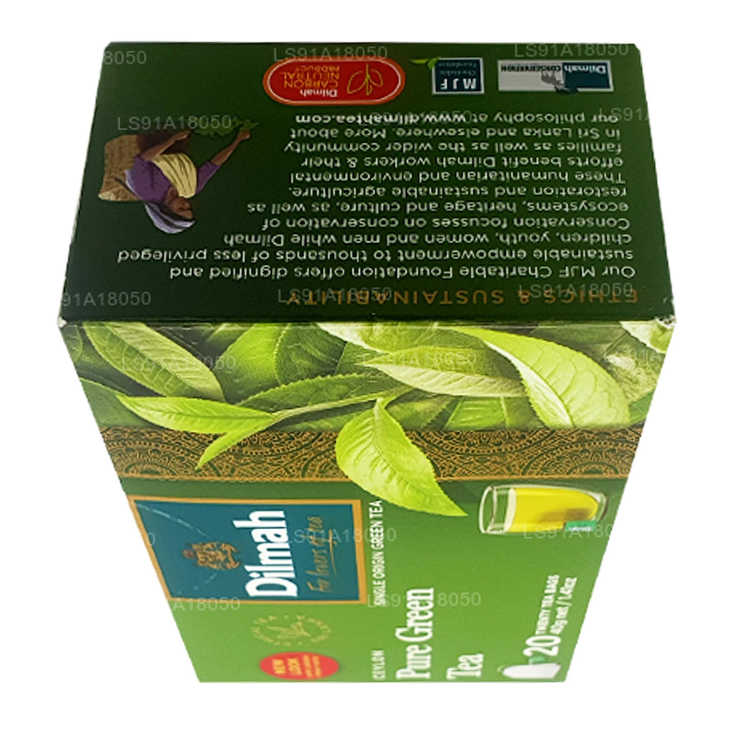 Dilmah Pure Ceylon Grüntee (40 g) 20 Teebeutel