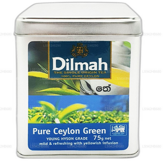 Dilmah Pure Ceylon Grüntee (YOUNG HYSON GRADE) Loseblatttee (75 g) Caddy