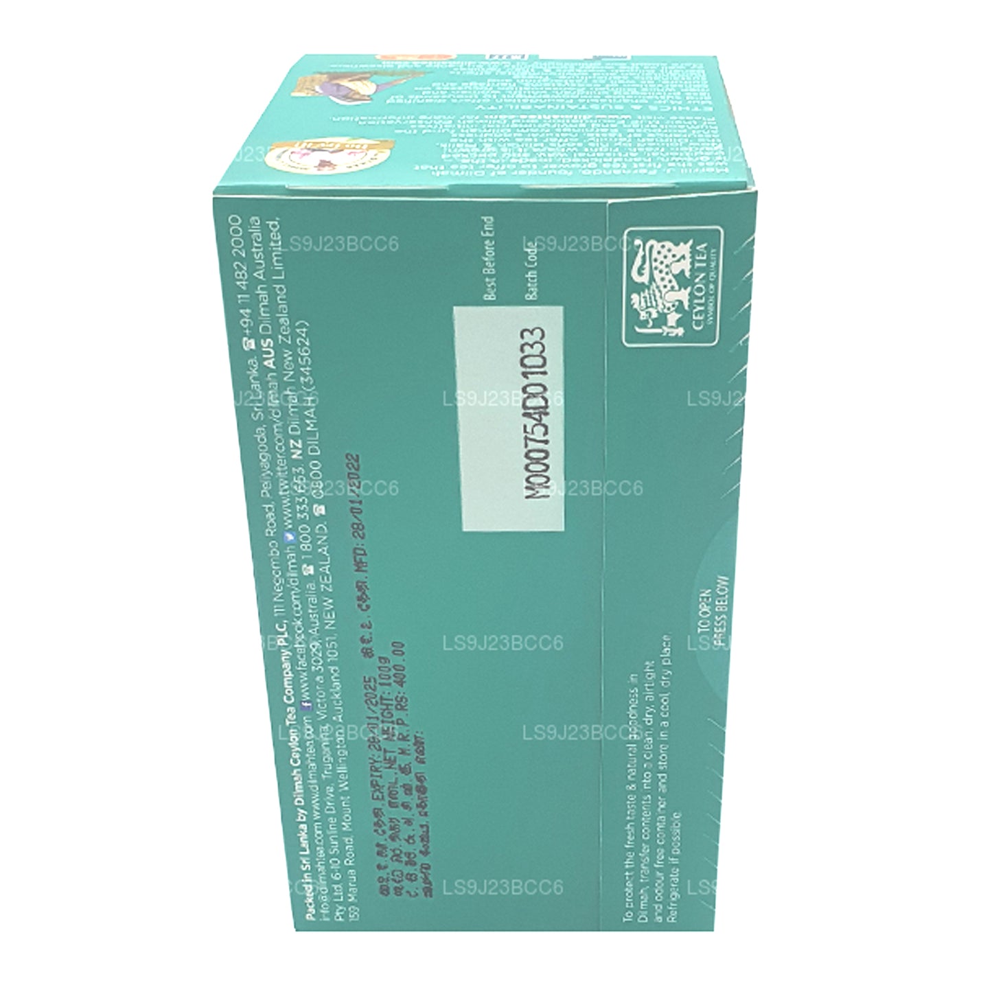 Dilmah Englischer Nachmittagstee, 50 Teebeutel (100 g)