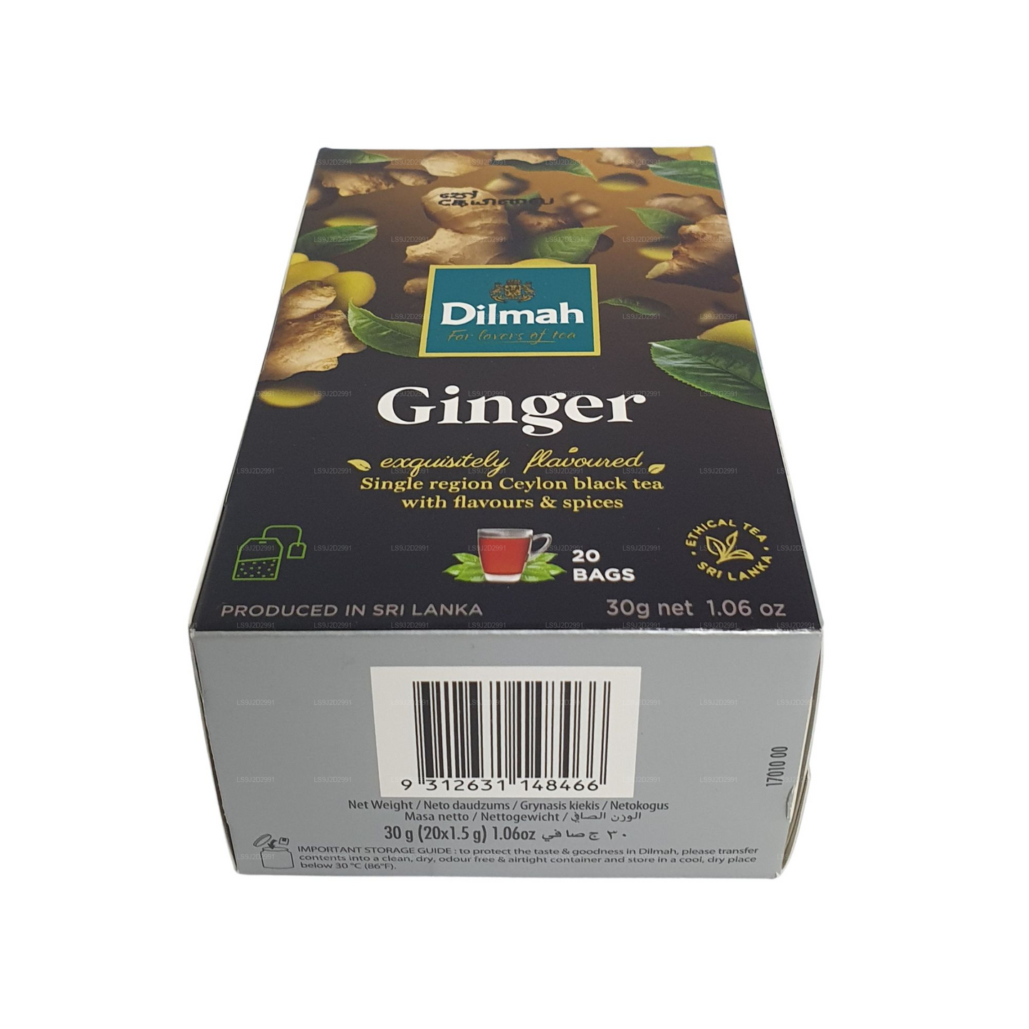 Dilmah Schwarzer Tee mit Ingwergeschmack (30 g) 20 Teebeutel
