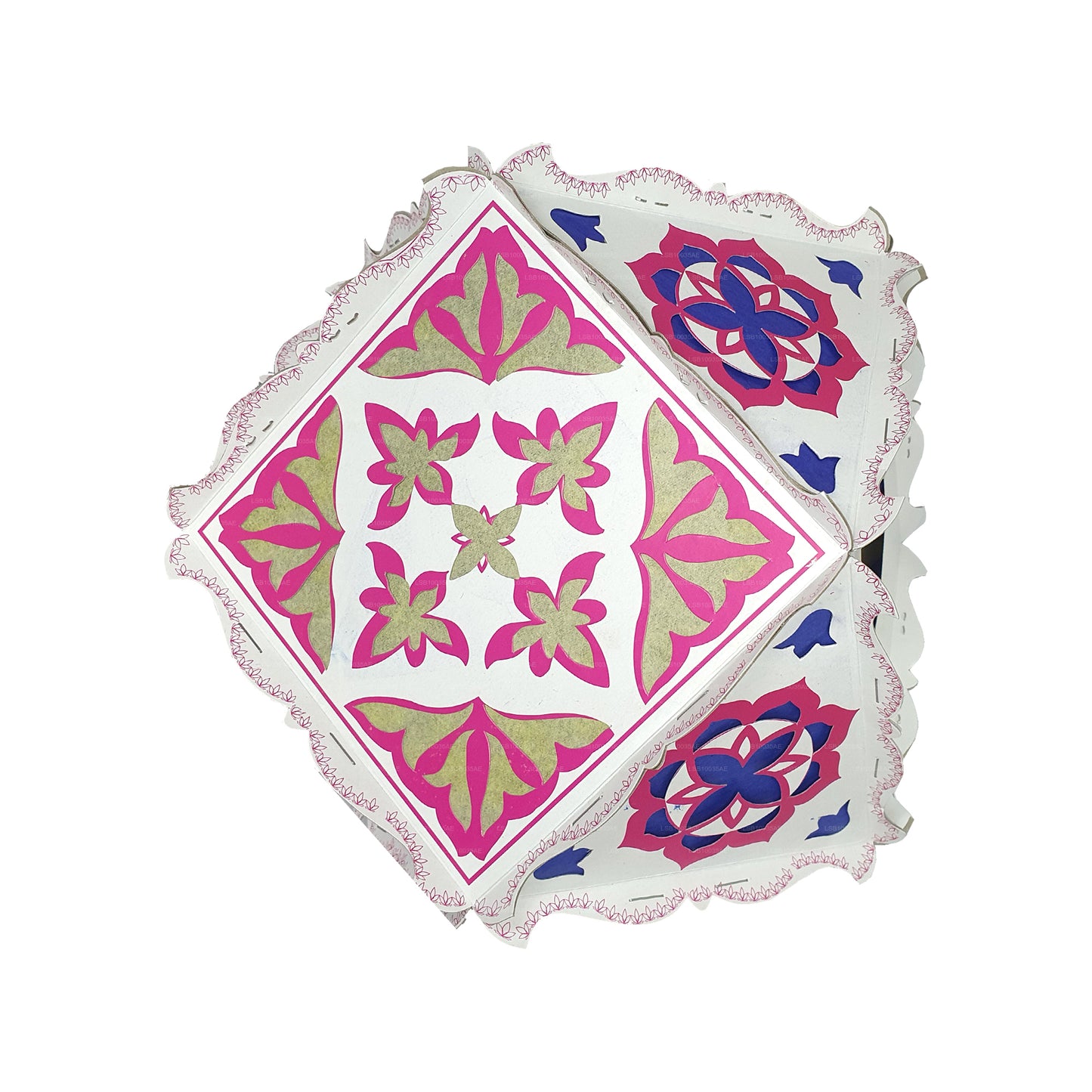 Lakpura Papp-Vesak-Laternen (Atapattam Koodu), 3er-Pack
