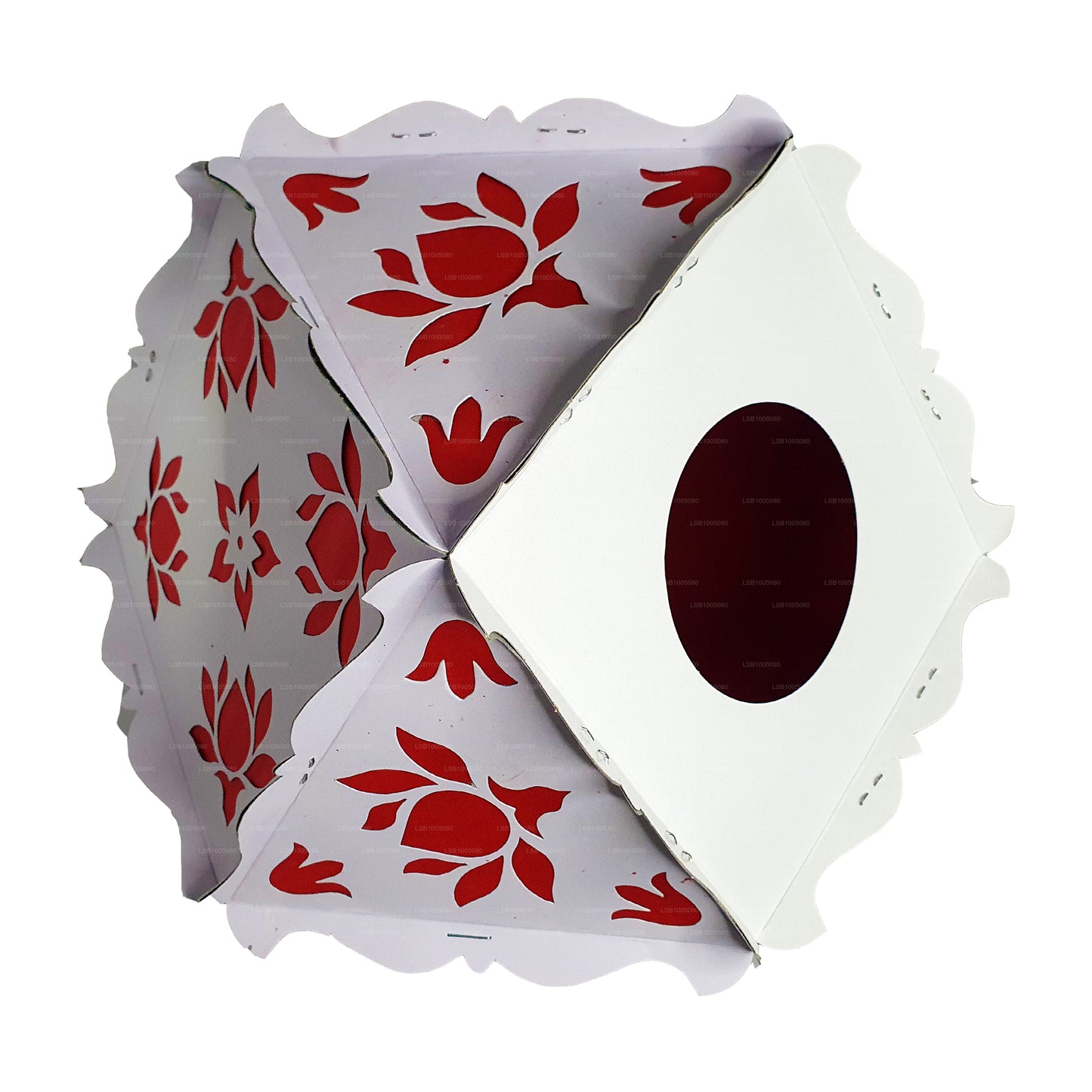 Lakpura Papp-Vesak-Laternen (Atapattam Koodu), 3er-Pack