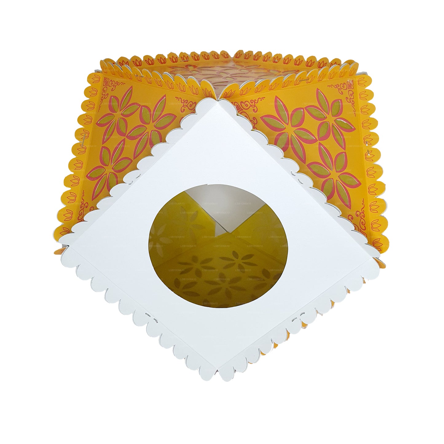Lakpura Papp-Vesak-Laternen (Atapattam Koodu), 3er-Pack