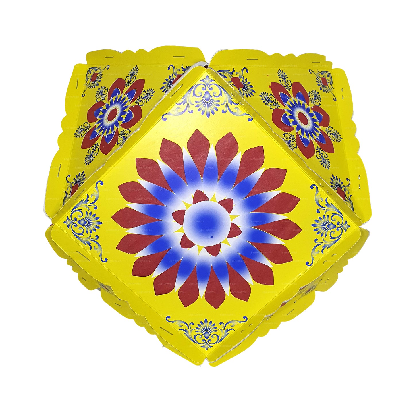 Lakpura Papp-Vesak-Laternen (Atapattam Koodu), 3er-Pack
