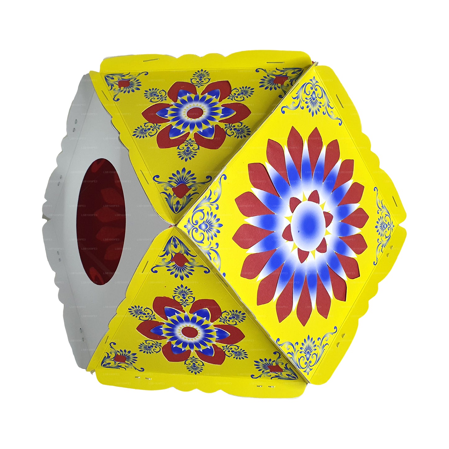 Lakpura Papp-Vesak-Laternen (Atapattam Koodu), 3er-Pack