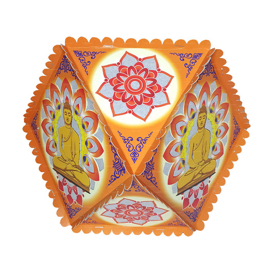 Lakpura Papp-Vesak-Laternen (Atapattam Koodu), 3er-Pack