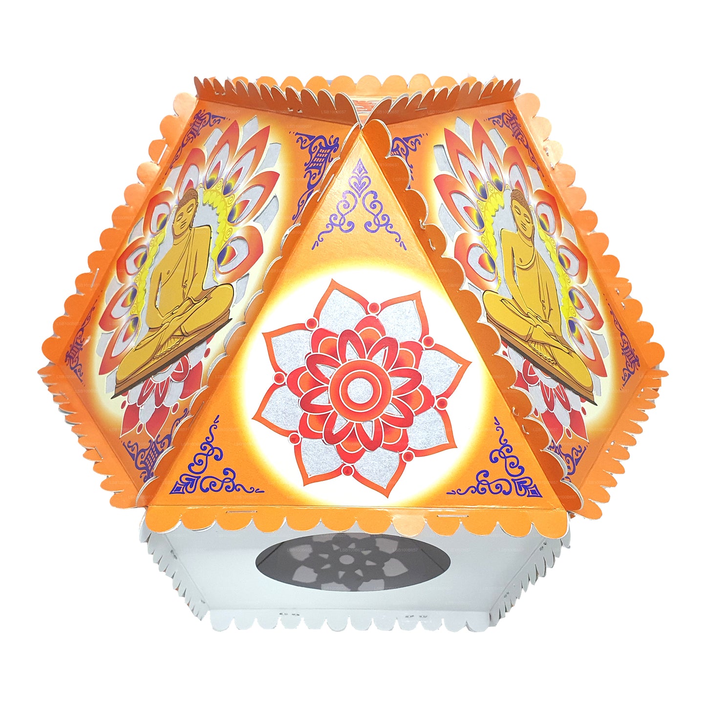 Lakpura Papp-Vesak-Laternen (Atapattam Koodu), 3er-Pack