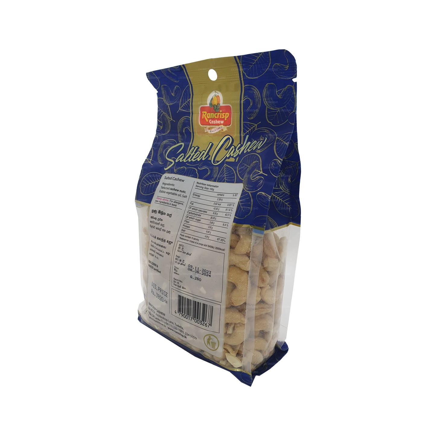 Rancrisp gesalzene Cashewnüsse