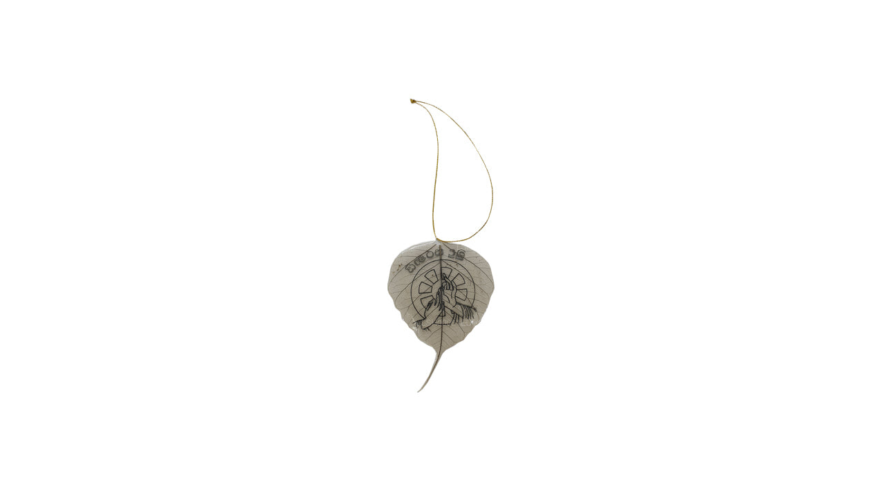 Hängendes Ornament mit natürlichen Bodhi-Blättern
