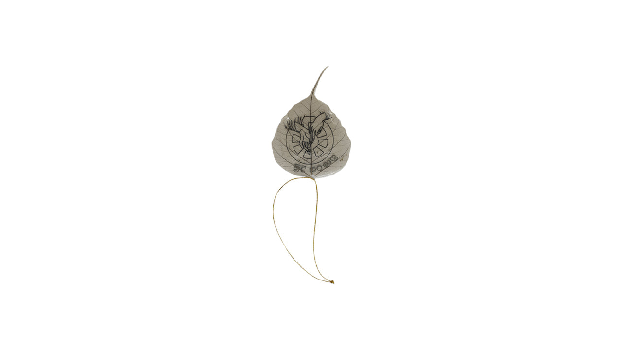 Hängendes Ornament mit natürlichen Bodhi-Blättern