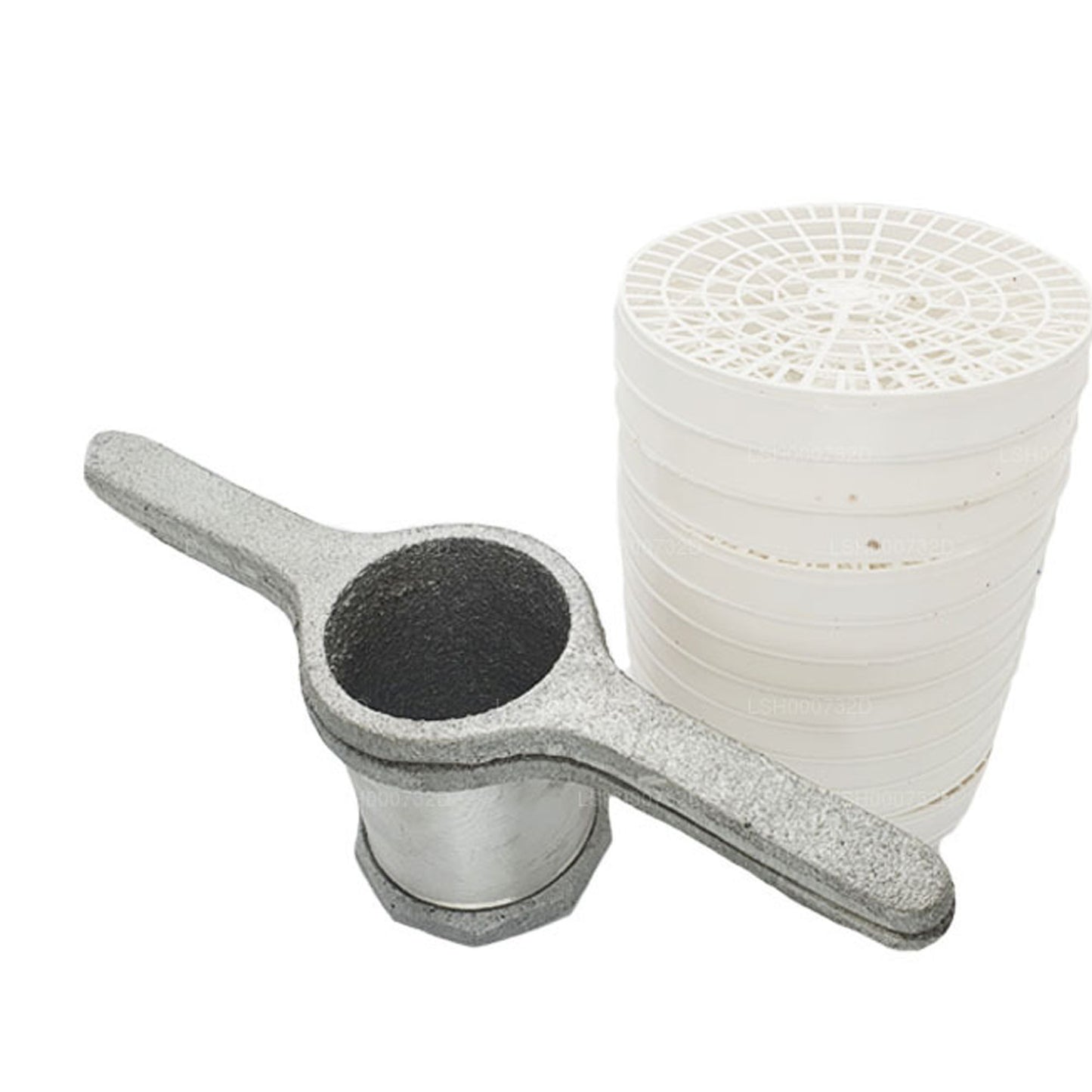 String Hopper Maker (Aluminium) und 12 Kunststoffschalen